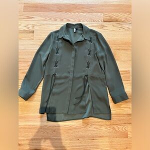 Topshop Green Long Sleeve top